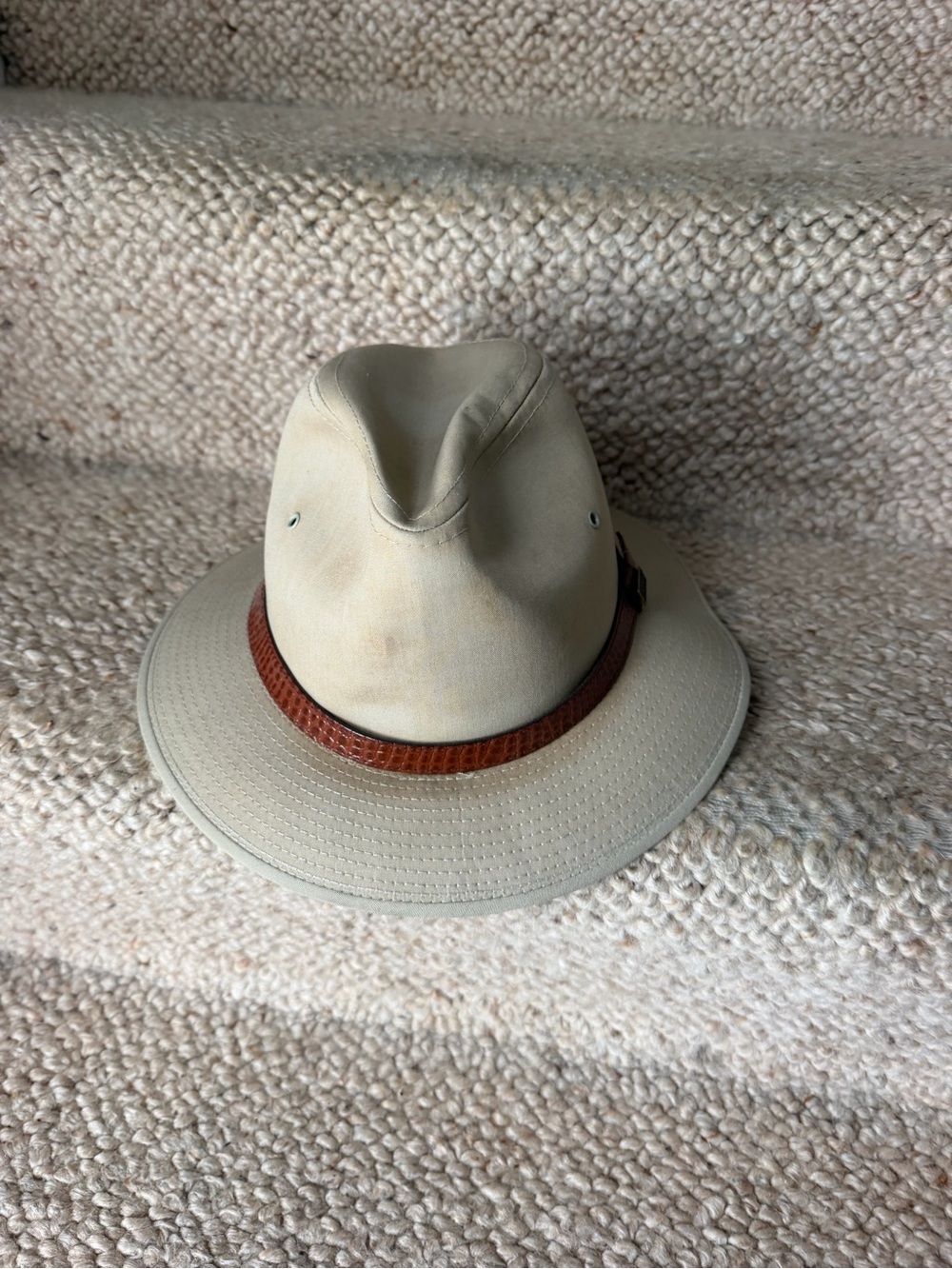Vintage Dobbs Fifth Avenue D4010 Safari Hat — Small 6¾–6⅞ — Natural
